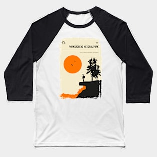 Phu Kradueng National Park Vintage Minimal Travel Poster Baseball T-Shirt